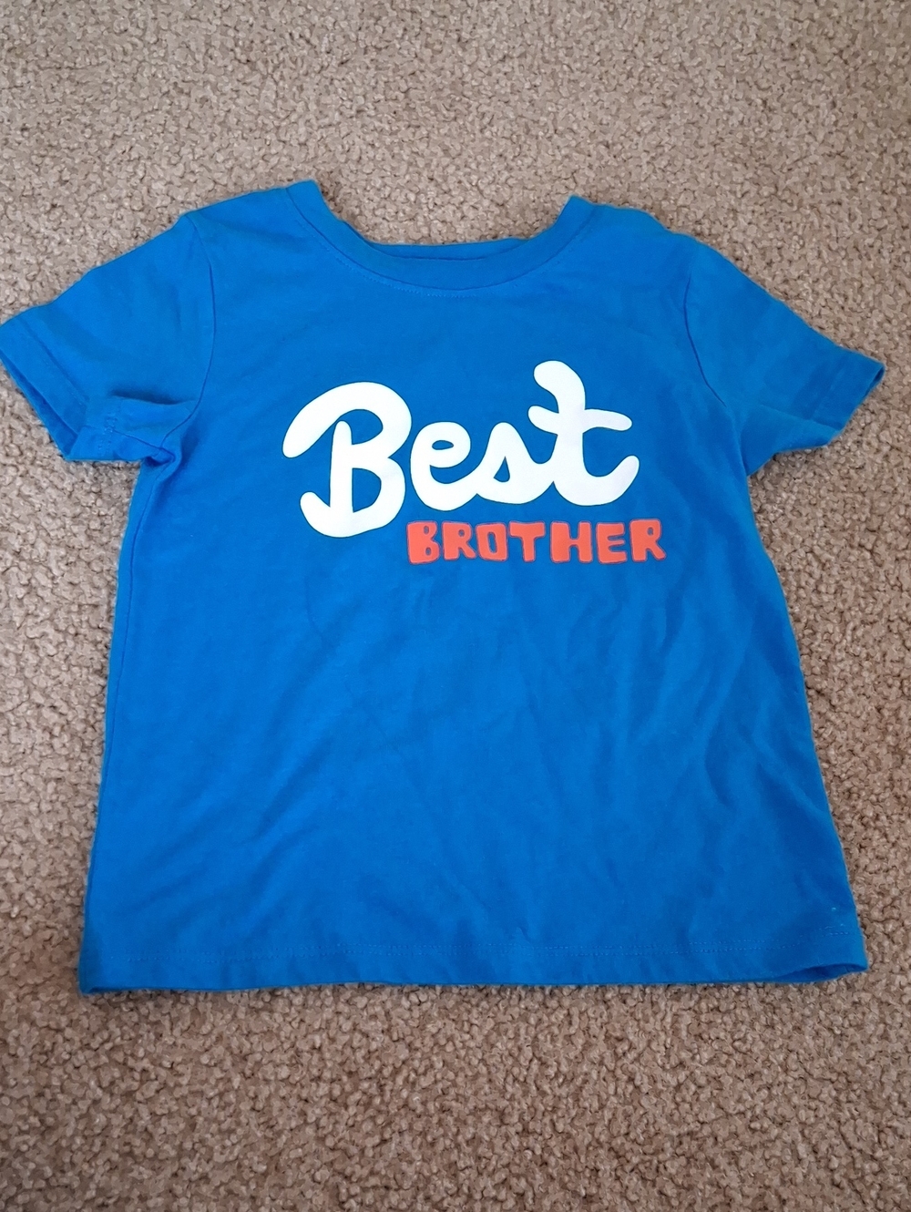Cat & Jack 3T Toddler Boys Blue "Best Brother" Graphic Tee Short Sleeve